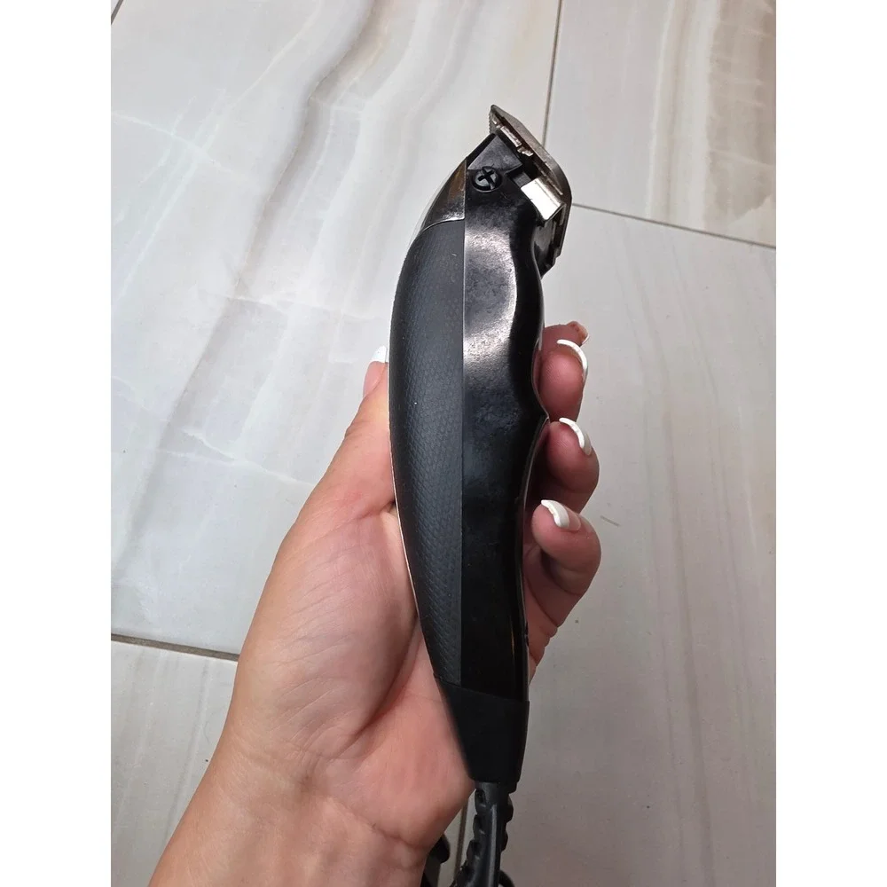 Wahl Precision Hair Clipper Model CMA Corded Electric Trimmer Chrome Black 9W A2